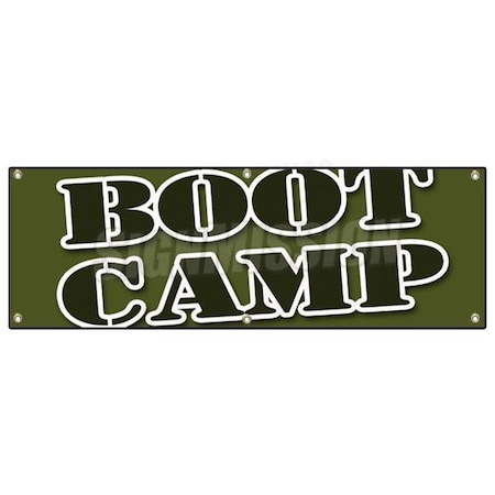 Signmission BOOT CAMP BANNER SIGN fitness run trainer weights gym sports extreme B-72 Boot Camp